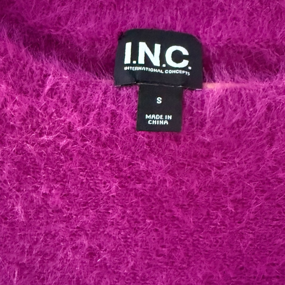 INC Magenta Mulberry Women’s Crew Neck Sweater! S/M - Picture 3 of 6